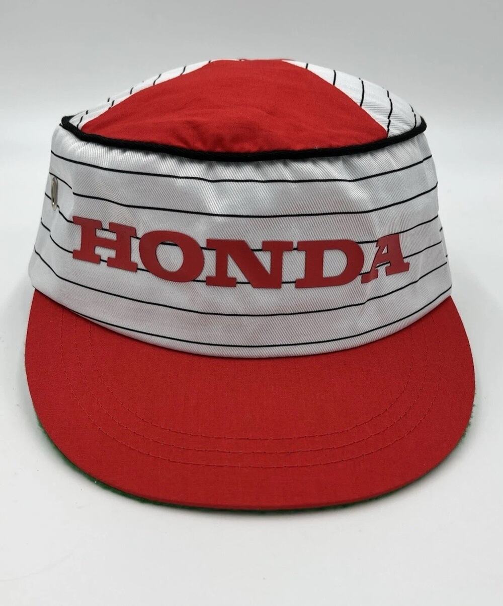 Honda Racing Replica Mechanics Hat 1965 Red White Vintage Culture Flat Cap